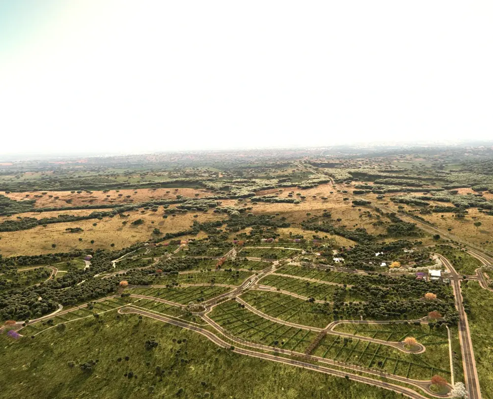 Mapa de implantação do Quinta das Araras